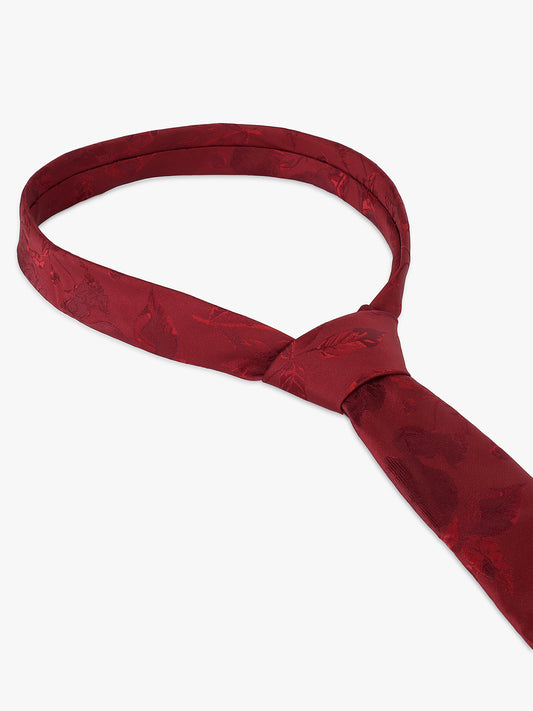 Men's Printed Maroon Regular Broad
