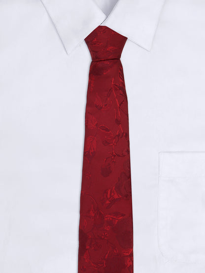 Men's Printed Maroon Regular Broad