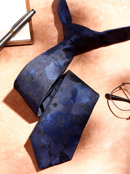 Men's Printed Navy Blue Regular Broad