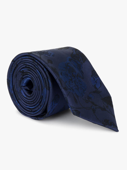 Men's Printed Navy Blue Regular Broad