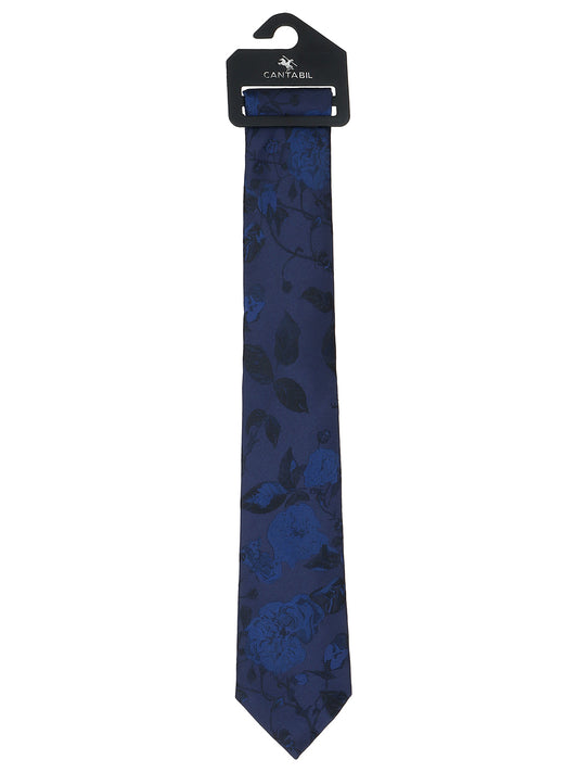 Men's Printed Navy Blue Regular Broad