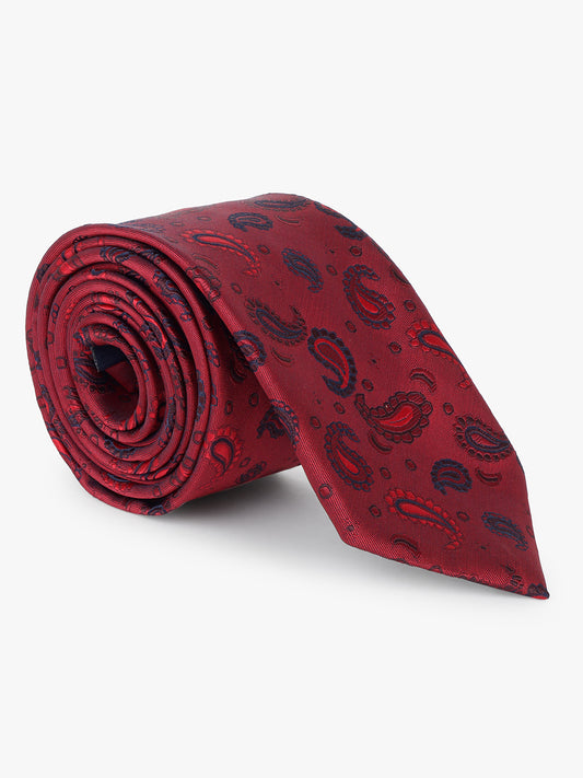 Men's Printed Maroon Regular Broad