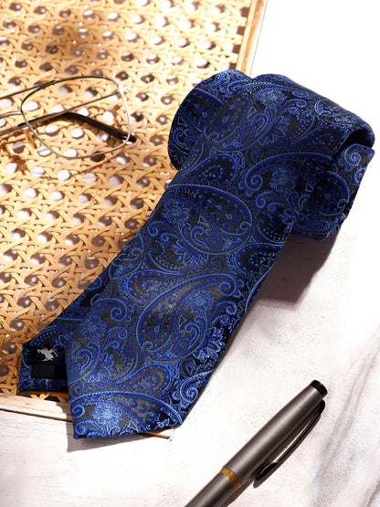 Men's Printed Navy Blue Regular Broad