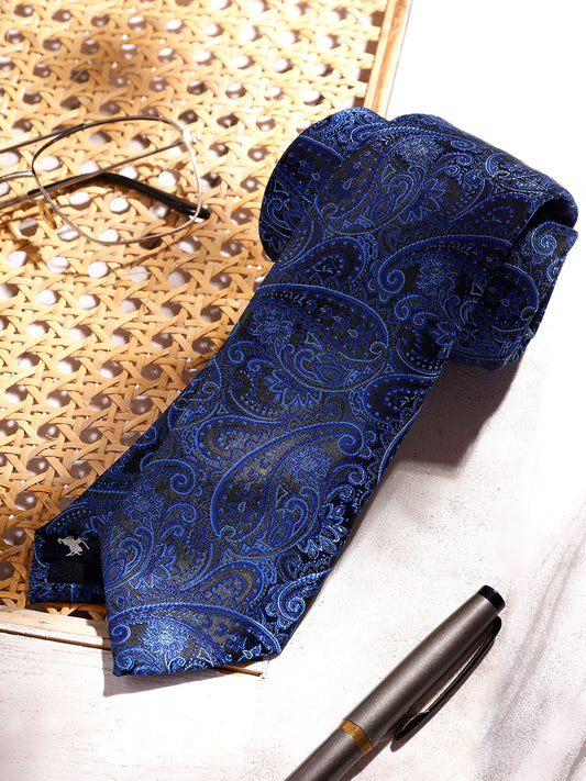 Men's Printed Navy Blue Regular Broad