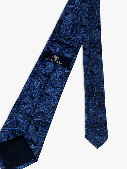Men's Printed Navy Blue Regular Broad