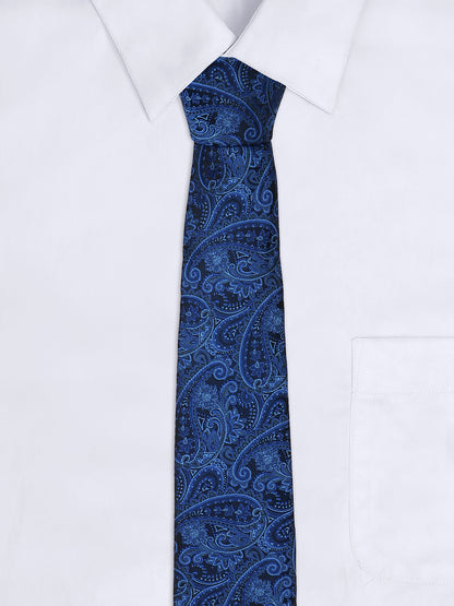 Men's Printed Navy Blue Regular Broad