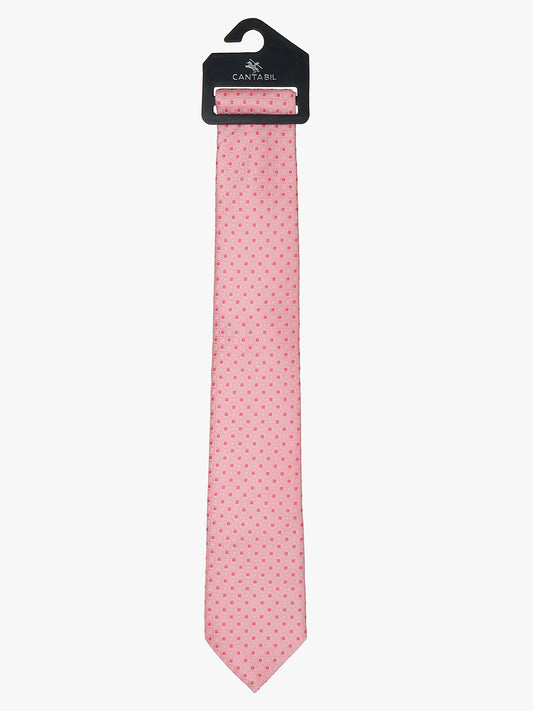 Men's Self Design Pink Regular Broad