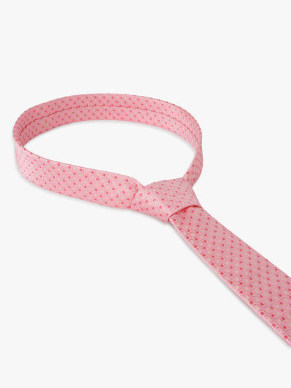 Men's Self Design Pink Regular Broad