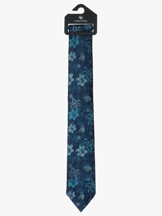 Men's Printed Teal Blue Regular Broad