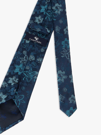 Men's Printed Teal Blue Regular Broad