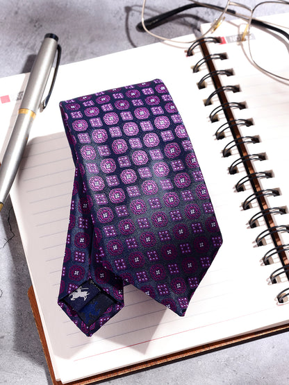 Men's Printed Purple Regular Broad