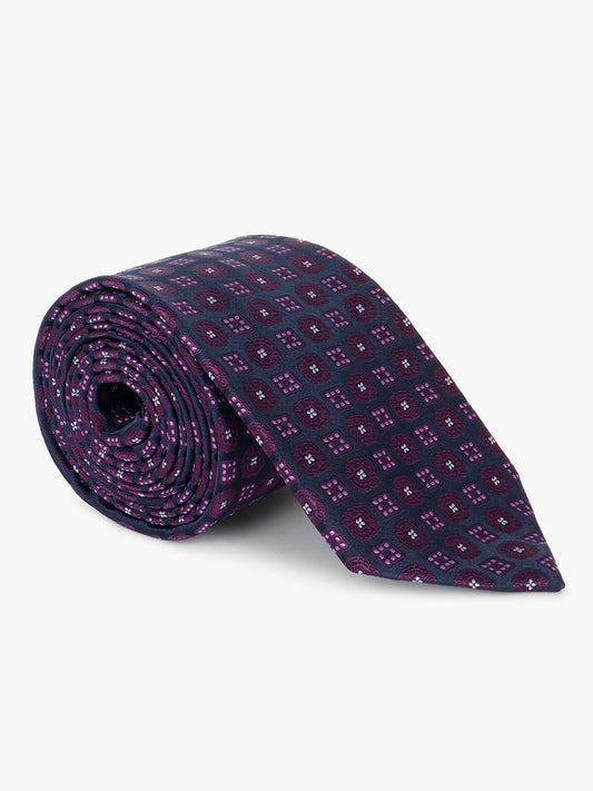 Men's Printed Purple Regular Broad