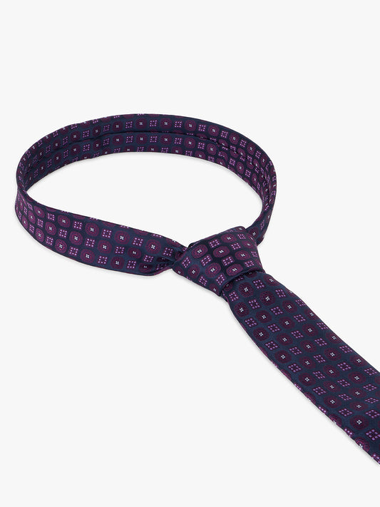 Men's Printed Purple Regular Broad