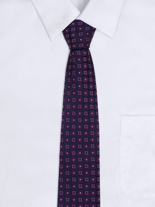 Men's Printed Purple Regular Broad