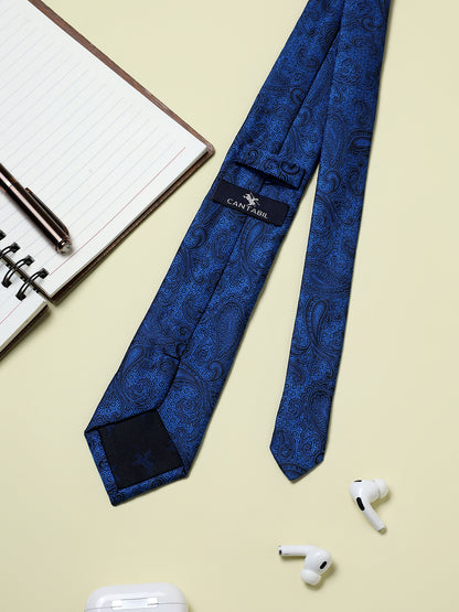 Men's Paisley Design Royalblue Tie