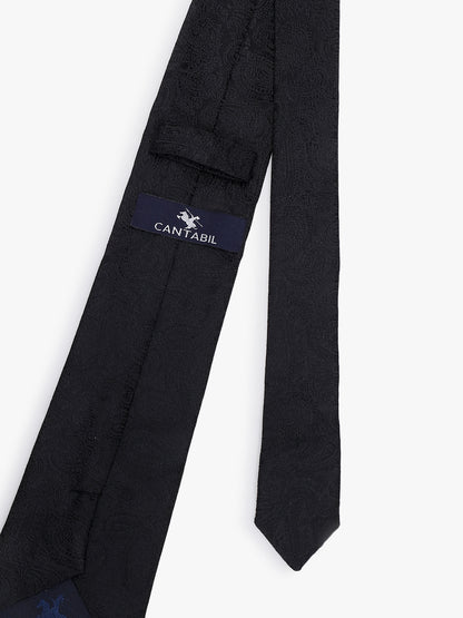 Men's Paisley Design Black Tie