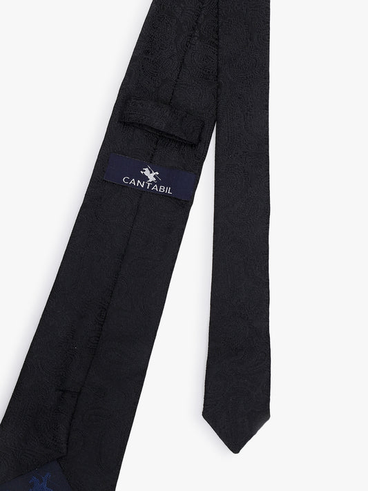 Men's Paisley Design Black Tie