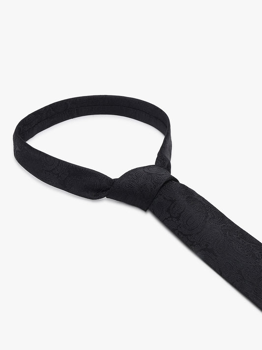 Men's Paisley Design Black Tie