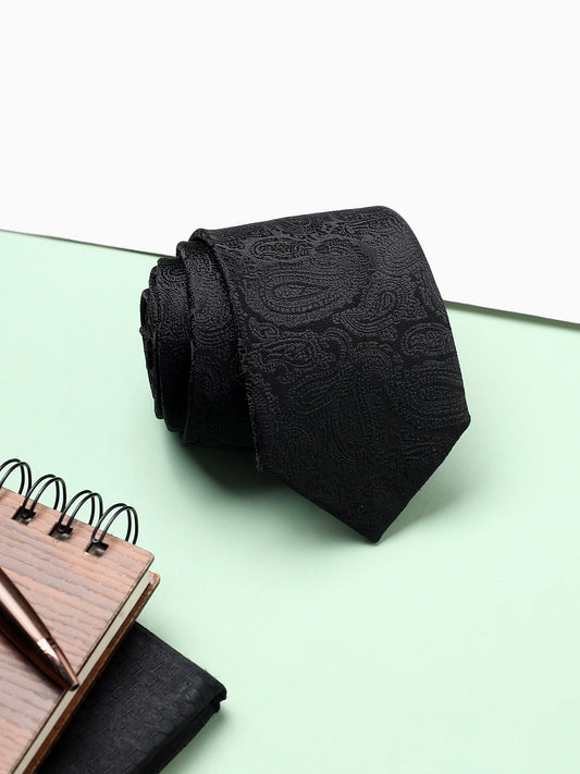 Men's Paisley Design Black Tie