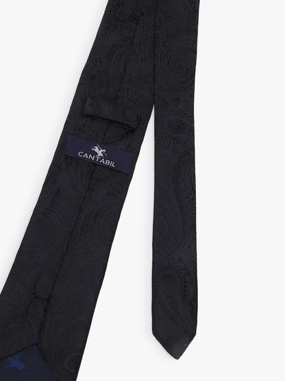 Men's Paisley Design Black Tie