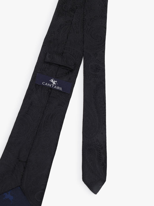 Men's Paisley Design Black Tie