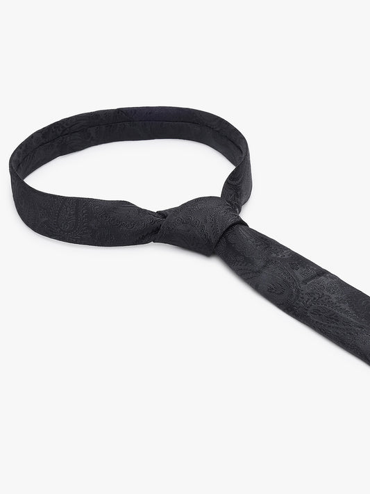 Men's Paisley Design Black Tie