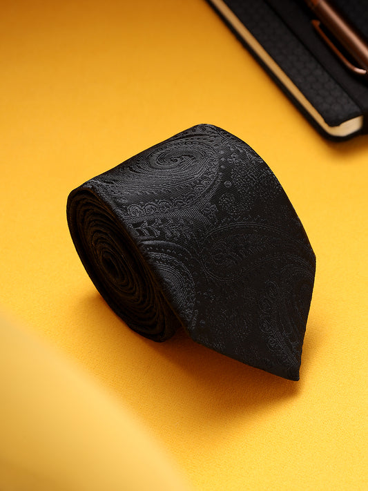 Men's Paisley Design Black Tie