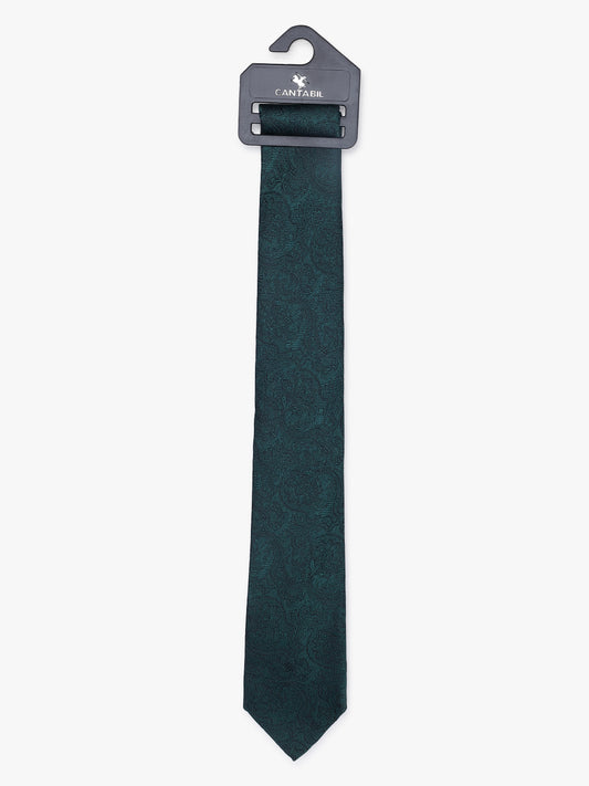 Men's Paisley Design Green Tie