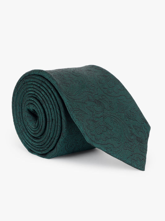 Men's Paisley Design Green Tie