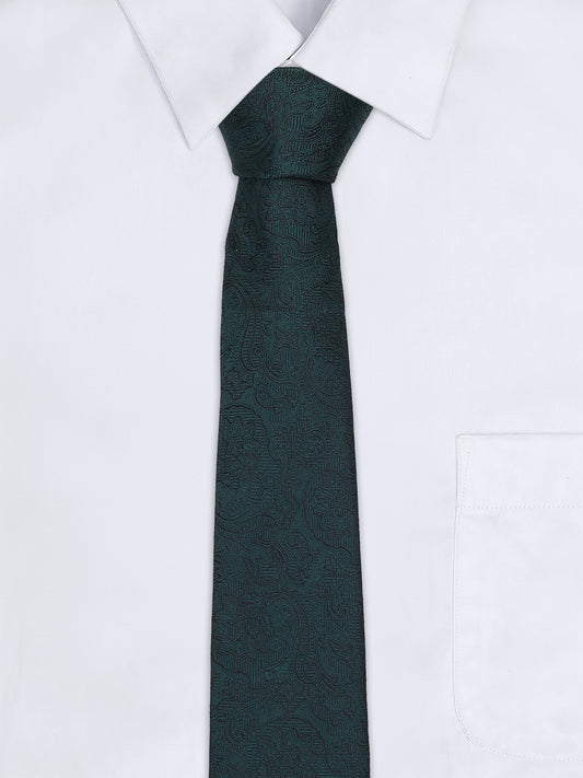 Men's Paisley Design Green Tie