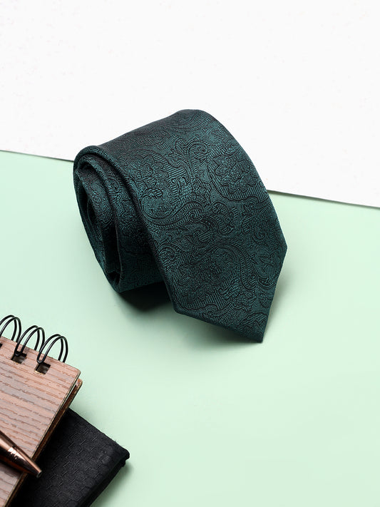 Men's Paisley Design Green Tie