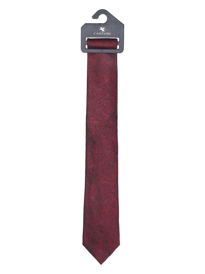 Men's Paisley Design Wine Tie