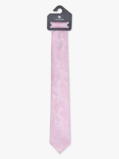 Men's Paisley Design Pink Tie