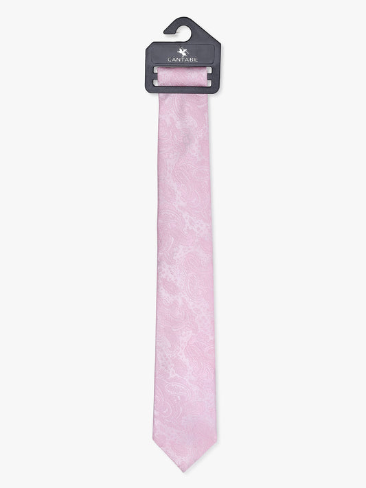 Men's Paisley Design Pink Tie