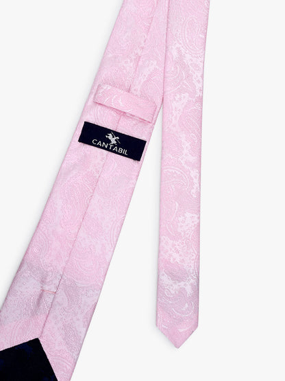 Men's Paisley Design Pink Tie