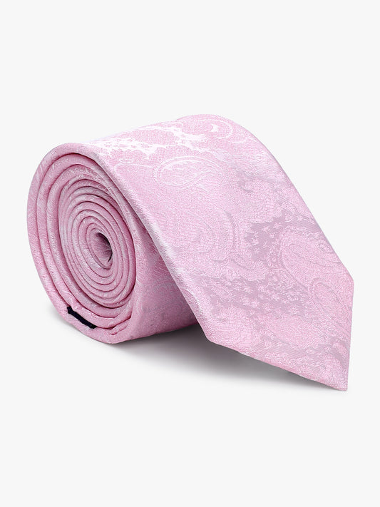 Men's Paisley Design Pink Tie
