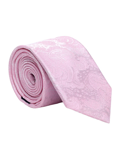 Men's Paisley Design Pink Tie
