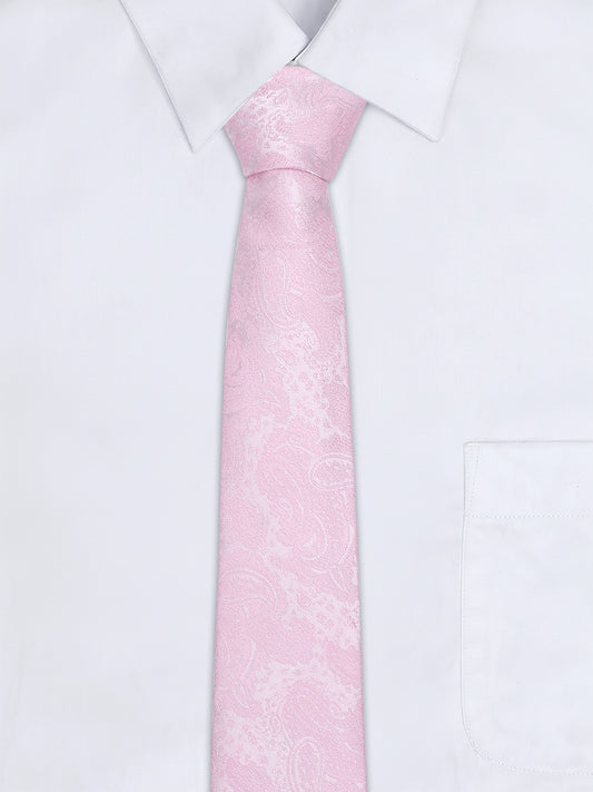 Men's Paisley Design Pink Tie