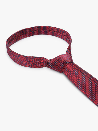Men's Polka Dot Maroon Tie