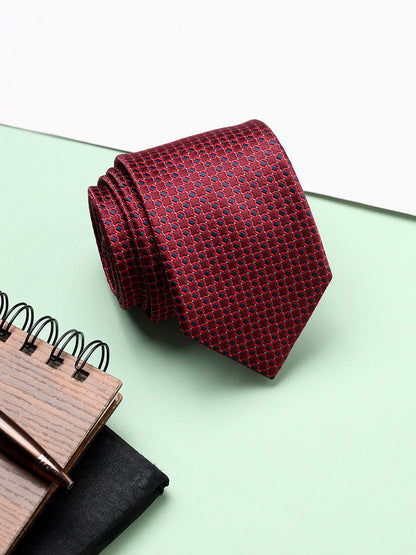 Men's Polka Dot Maroon Tie