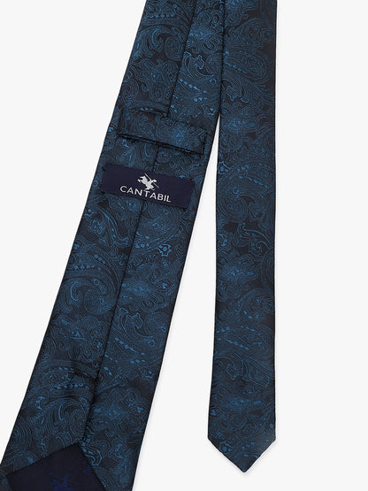Men's Paisley Design Teal Tie