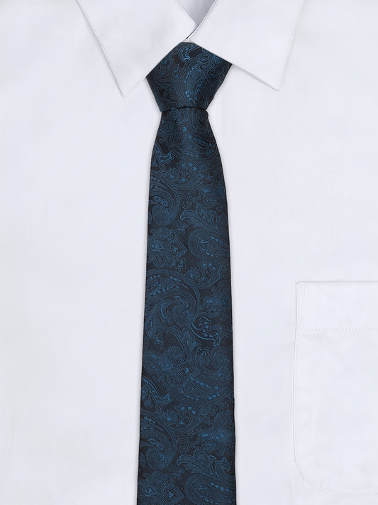 Men's Paisley Design Teal Tie