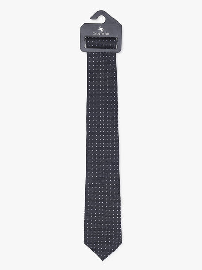 Men's Small Check Black Tie