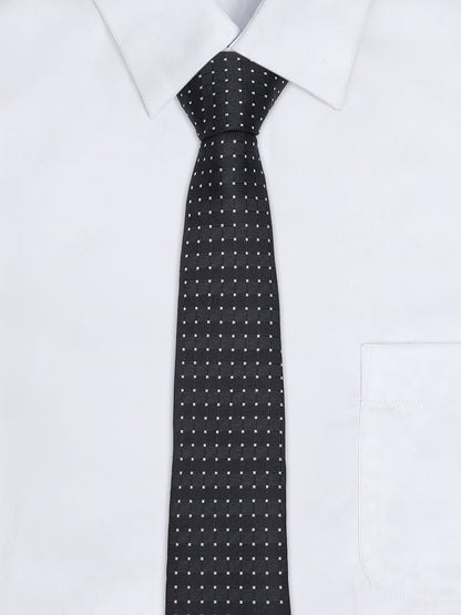 Men's Small Check Black Tie