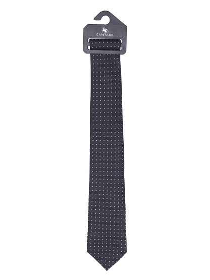Men's Small Check Black Tie