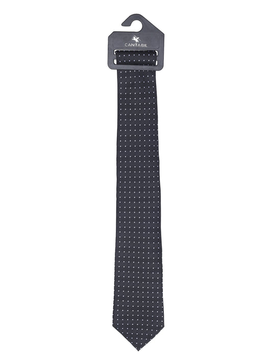 Men's Small Check Black Tie