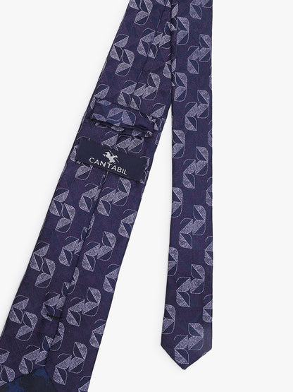 Men's Floral Print Wine Tie