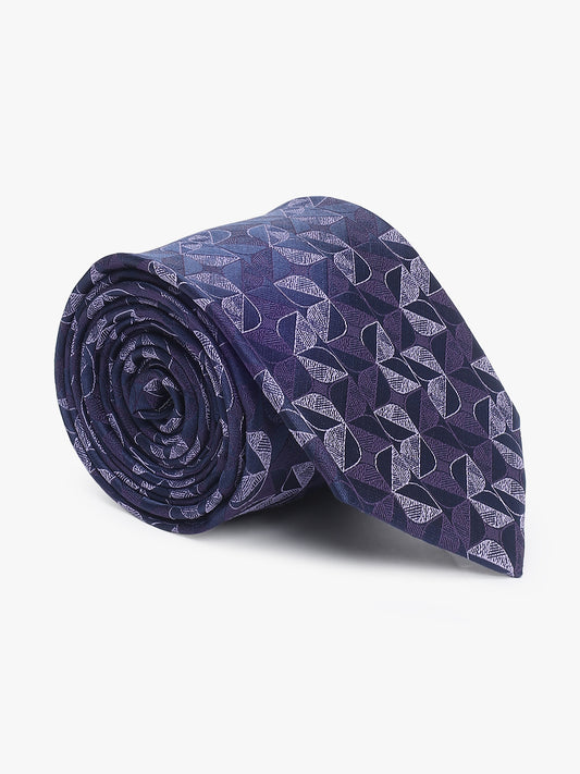 Men's Floral Print Wine Tie