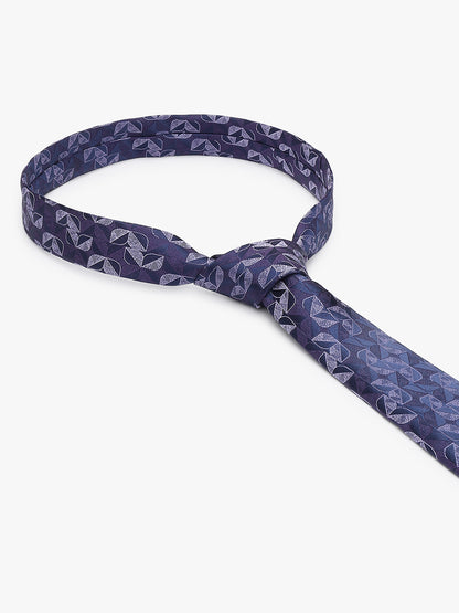 Men's Floral Print Wine Tie