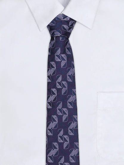 Men's Floral Print Wine Tie